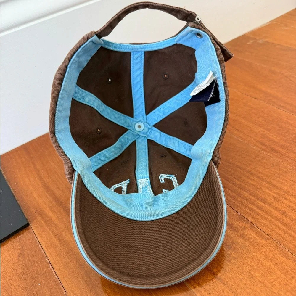 GAP Kids Boys Baseball Cap GAP Logo Appliqué Hat Brown Blue Cream Patch Size S/M